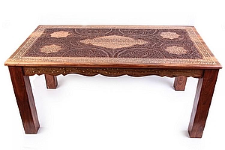 Стол дерево с инкрустацией  №125