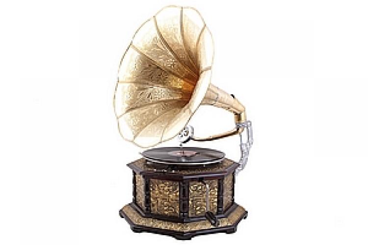 Граммофон 14" восмигранник метал оклад №74