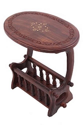 Стол дерево  с инкрустацией №59