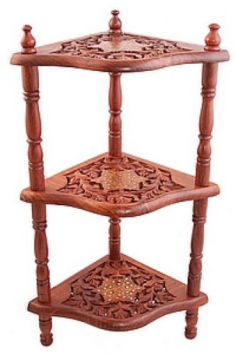 Этажерка резная дерево 3-х ярусная №61