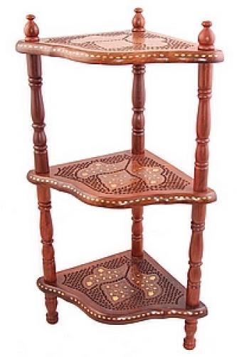 Этажерка резная дерево 3-х ярусная №199