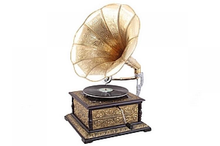 Граммофон 14" квадрат метал. оклад №196