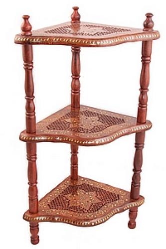 Этажерка резная дерево 3-х ярусная №118