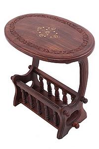 Стол дерево  с инкрустацией №59