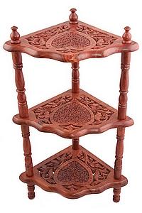 Этажерка резная дерево 3-х ярусная №22