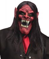 Маска демонического вампира красная
