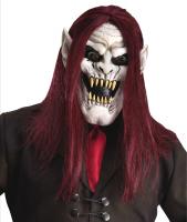 Маска демонического вампира белая